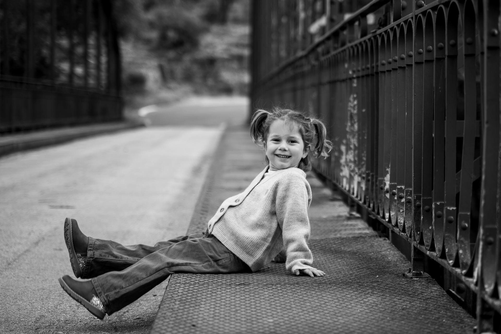 Portrait enfant noir et blanc
