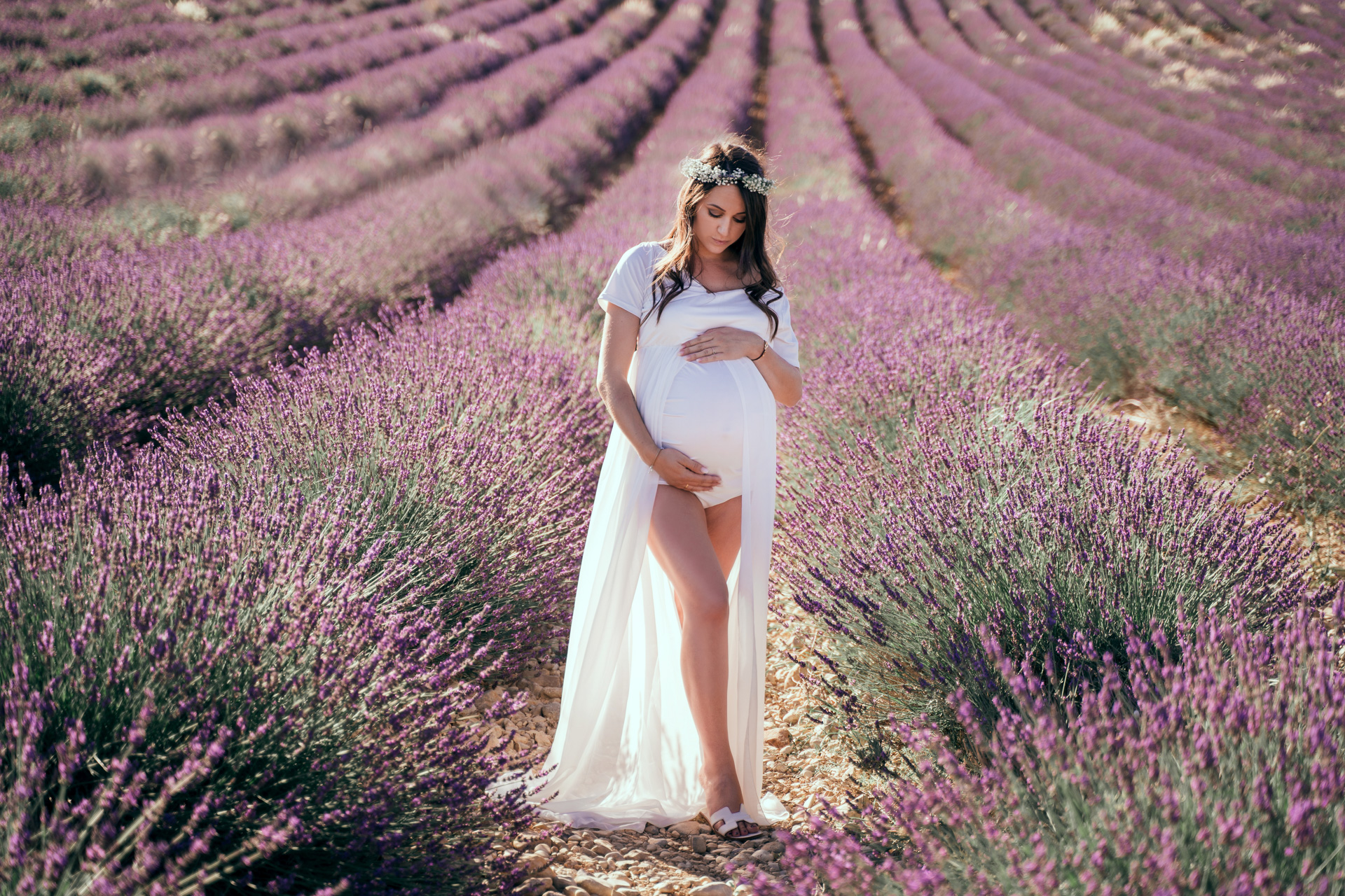 Grossesse femme enceinte lavandes