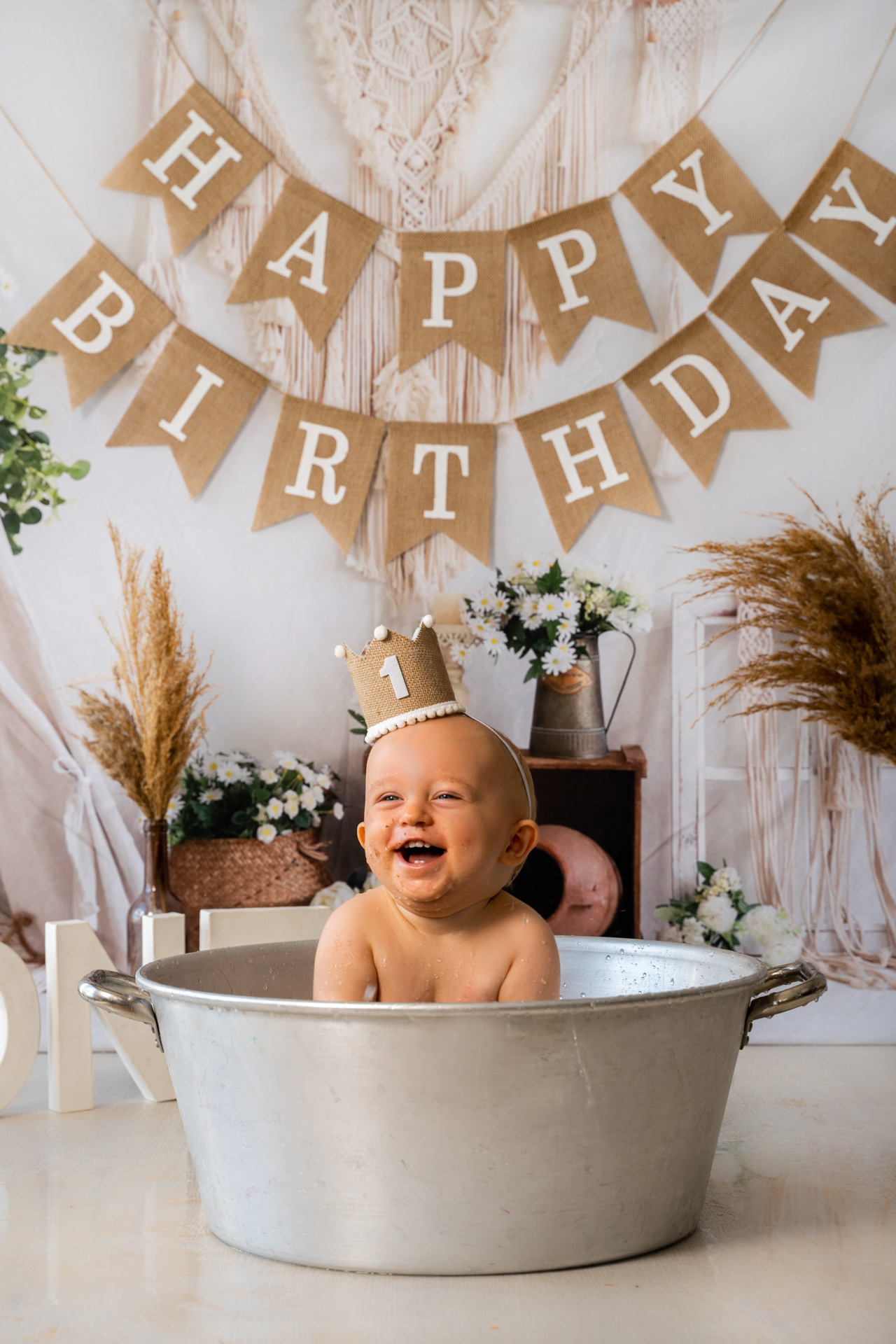Bébé bassine anniversaire